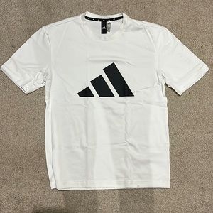 White Adidas Mens Primegreen teeshirt shortsleeve. NEVER WORN.